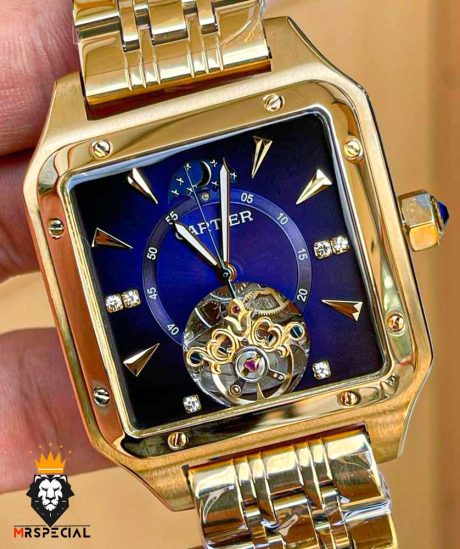 ساعت مچی مردانه کارتیر سانتوس طلایی اتومات CARTIER 01078