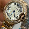 ساعت مچی زنانه کارتیر بالن بلو نگین رزگلد 01045 Cartier Ballon Bleu