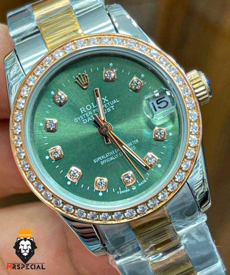 ساعت مچی زنانه رولکس مدل دیت جاست اتوماتیک 01068 ROLEX DATEJUST DIAMOND