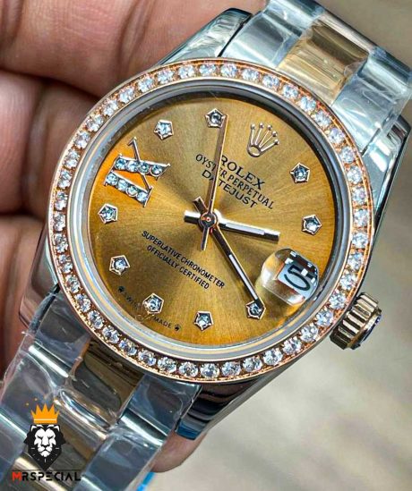 ساعت مچی زنانه رولکس مدل دیت جاست اتوماتیک 01067 ROLEX DATEJUST DIAMOND