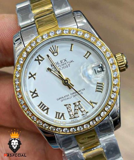 ساعت مچی زنانه رولکس مدل دیت جاست اتوماتیک 01066 ROLEX DATEJUST DIAMOND