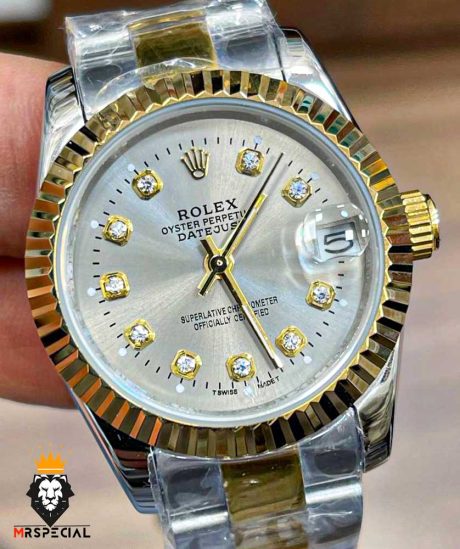 ساعت مچی زنانه رولکس مدل دیت جاست اتوماتیک 01055 ROLEX DATEJUST DIAMOND