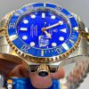 ساعت مچی مردانه رولکس ساب مارینر صفحه ابی استیل دو رنگرزگلد 01027 Rolex Sub mariner