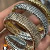 ساعت مچی زنانه بولگاری ماری دستبندی 3 دور3رنگ BVLGARI SERPENTI TUBOGAS 01136