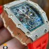 معرفی ساعت مچی مردانه ریچارد میل فول نگین اتومات 01135 RICHARD MILLE DIAMOND