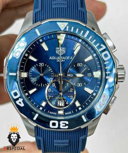 ساعت مچی مردانه تگ هویر بند رابر ابی 01118 TAG HEUER AQUA RACER