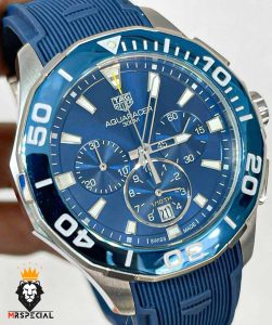 ساعت مچی مردانه تگ هویر بند رابر ابی 01118 TAG HEUER AQUA RACER