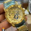 ساعت مچی مردانه بولگاری کرنوگراف استیل طلایی BVLGARI 01139
