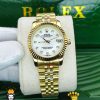 ساعت مچی زنانه و مردانه ست رولکس دیت جاست طلایی 01231 ROLEX DATEJUST