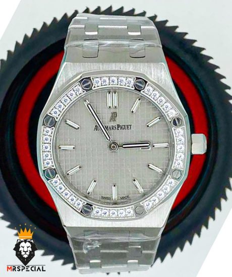 ساعت مچی زنانه اودمار پیگه کوارتز قاب نگین AUDEMARS PIGUET ROYAL 01395