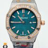 ساعت مچی زنانه اودمار پیگه کوارتز قاب نگین AUDEMARS PIGUET ROYAL 01350