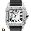 ساعت مچی زنانه کارتیر سانتوس فول نگین 01625 Cartier Santos100