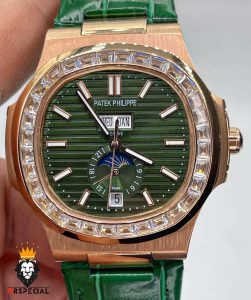 ساعت مچی مردانه پتک فیلیپ چرمی اتوماتیک Patek Philippe NUATILOS 01351