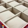 جعبه ساعت 12 تایی چرم دور دوخت 0005 WATCH BOX