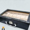 جعبه ساعت 12 تایی چرم دور دوخت 0006 WATCH BOX