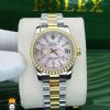 ساعتمچی زنانه رولکس دیت جاست نگین دار سایز متوسط 01490 ROLEX DATEJUST
