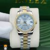ساعتمچی زنانه رولکس دیت جاست نگین دار سایز متوسط 01489 ROLEX DATEJUST