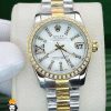 ساعتمچی زنانه رولکس دیت جاست نگین دار سایز متوسط 01486 ROLEX DATEJUST