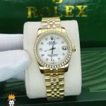 ساعتمچی زنانه رولکس دیت جاست نگین دار سایز متوسط 01480 ROLEX DATEJUST