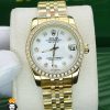ساعتمچی زنانه رولکس دیت جاست نگین دار سایز متوسط 01480 ROLEX DATEJUST