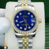 ساعتمچی زنانه رولکس دیت جاست نگین دار سایز متوسط 01476 ROLEX DATEJUST