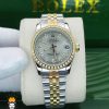 ساعتمچی زنانه رولکس دیت جاست نگین دار سایز متوسط 01477 ROLEX DATEJUST