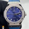 ساعت ست مردانه و زنانه هابلوت اتوماتیک بند ابی قاب استیل صفحه ابی HUBLOT BIG BANG 020676