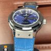 ساعت ست مردانه و زنانه هابلوت اتوماتیک بند ابی قاب استیل صفحه ابی HUBLOT BIG BANG 020676
