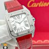 ساعت مچی زنانه کارتیر سانتوس فول نگین 01780 Cartier Santos100