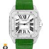 ساعت مچی زنانه کارتیر سانتوس فول نگین 01781 Cartier Santos100