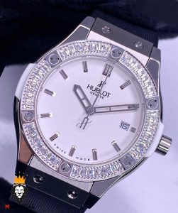 ساعت مچی زنانه هابلوت قاب نگین HUBLOT BIG BANG 01859 