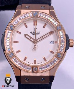 ساعت مچی زنانه هابلوت قاب نگین HUBLOT BIG BANG 01861 