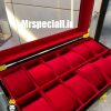 جعبه ساعت طرح چوب 12 تایی مشکی لوکس 0026 WATCH BOX