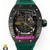 ساعت ریچارد میل مردانه قاب کربن اتوماتیک بند رابر صفحه اسکلتون 021441 RICHARD MILLE