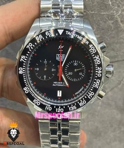 ساعت تگ هویر مردانه مدل کررا فرمول 1 کرنوگراف استیل صفحه مشکی Tag Heuer Carrera TG 021438 