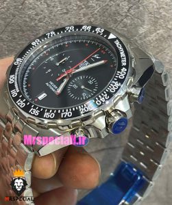 ساعت تگ هویر مردانه مدل کررا فرمول 1 کرنوگراف استیل صفحه مشکی Tag Heuer Carrera TG 021438 