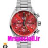 ساعت تگ هویر مردانه مدل کررا کرنوگراف استیل صفحه قرمز Tag Heuer Carrera TG 021434