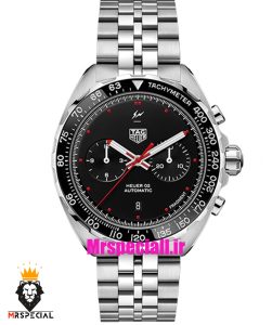 ساعت تگ هویر مردانه مدل کررا فرمول 1 کرنوگراف استیل صفحه مشکی Tag Heuer Carrera TG 021438