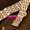 ساعت الکسا ست مردانه و زنانه بند استیل دو رنگ طلایی صفحه سبز 020938 ALEXA SPECIAL