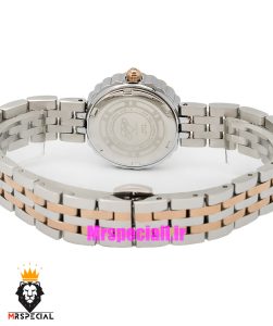 ساعت الکسا زنانه اورجینال استیل دو رنگ رزگلد قاب نگین صفحه سفید 021164 ALEXA Special
