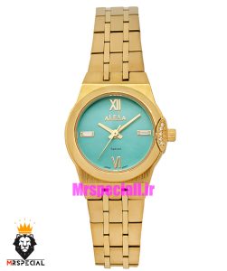 ساعت الکسا زنانه اورجینال طلایی صفحه تیفانی 021155 ALEXA Special 