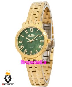 ساعت الکسا زنانه اورجینال طلایی صفحه سبز 021168 ALEXA Special
