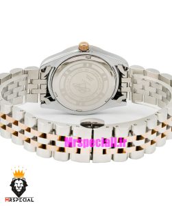 ساعت الکسا زنانه اورجینال استیل دو رنگ رزگلد قاب نگین صفحه سفید 021172 ALEXA Special