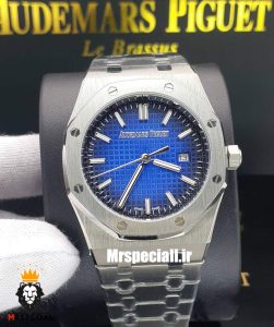ساعت اودمار پیگه رویال اوک مردانه استیل کوارتز صفحه ابی AUDEMARS PIGUET ROYAL Oak 021210