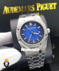 ساعت اودمار پیگه رویال اوک مردانه استیل کوارتز صفحه ابی AUDEMARS PIGUET ROYAL Oak 021210