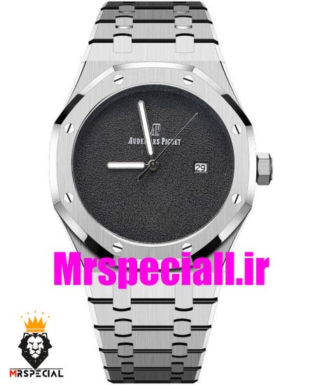 ساعت اودمار پیگه رویال اوک مردانه استیل کوارتز صفحه مشکی AUDEMARS PIGUET ROYAL Oak 021209