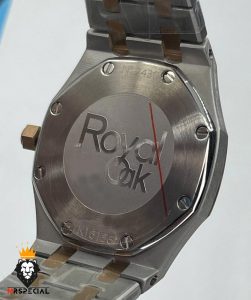 ساعت مردانه اودمار پیگه کوارتز دورنگ رزگلد صفحه سفید AUDEMARS PIGUET ROYAL 01554