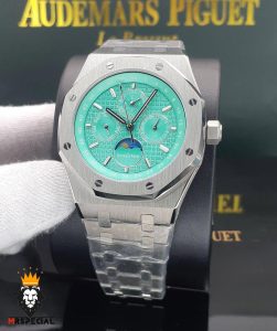 ساعت مردانه اودمار پیگه اتوماتیک فول دیت صفحه تیفانی AUDEMARS PIGUET 01935