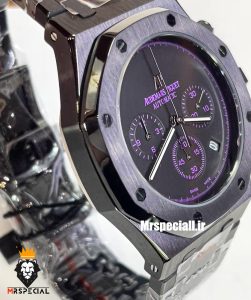 ساعت مچی مردانه اودمار پیگه کرنوگراف مشکی صفحه مشکی AUDEMARS PIGUET ROYAL 021271