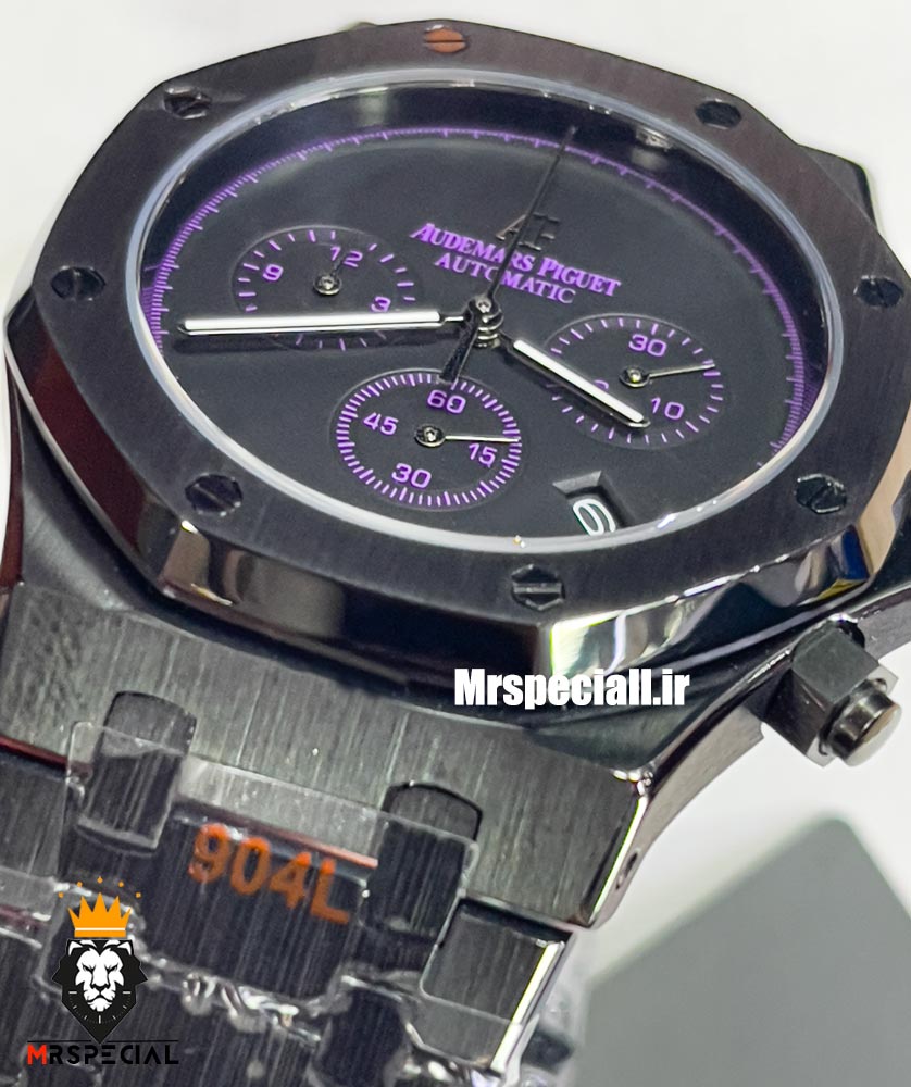 ساعت مچی مردانه اودمار پیگه کرنوگراف مشکی صفحه مشکی AUDEMARS PIGUET ROYAL 021271